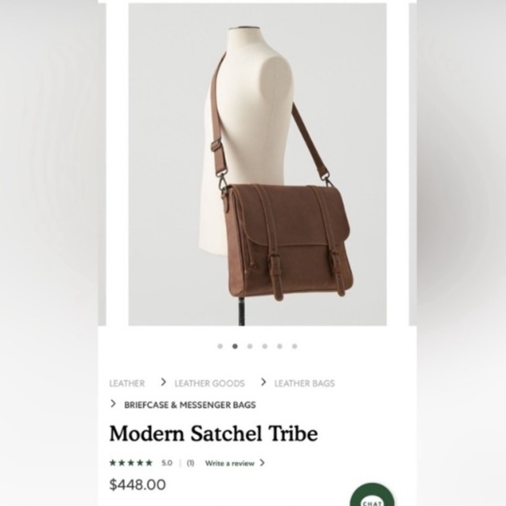 Roots Tribe MODERN SATCHEL messenger travel work school laptop bag